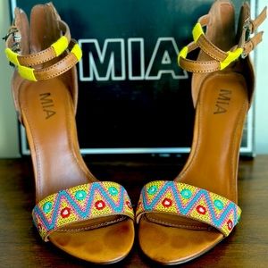 Light brown MIA heels.